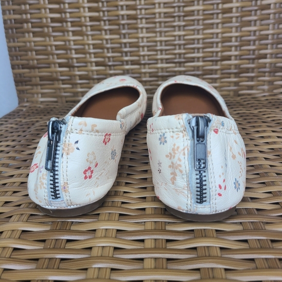 Lucky Brand Eikia Shoes Ballet Flats Floral Cream Soft Leather Size 7 - Picture 10 of 12